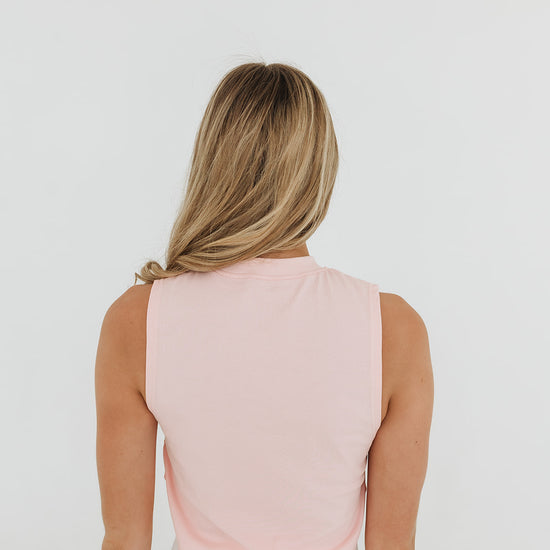 UNLMTD RUCHED CROP TEE (CHAMPAGNE PINK) - UNLMTD Active + Lounge